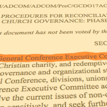 Das umstrittene Dokument der Herbstsitzung der Generalkonferenz der Siebenten-Tags-Adventisten: Versöhnung und Einhaltung der Kirchenrichtlinien, Phase II