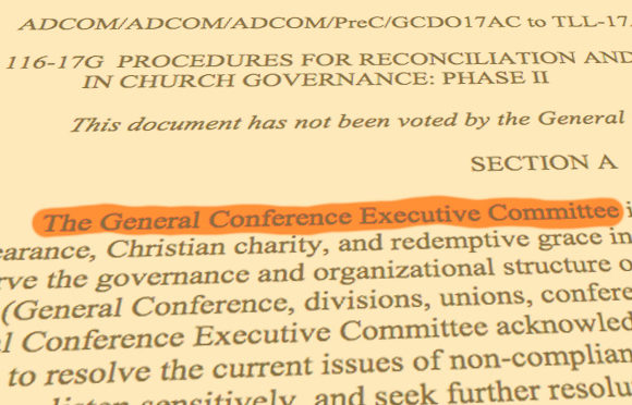 document_SDA Das umstrittene Dokument der Herbstsitzung der Generalkonferenz der Siebenten-Tags-Adventisten: Versöhnung und Einhaltung der Kirchenrichtlinien, Phase II