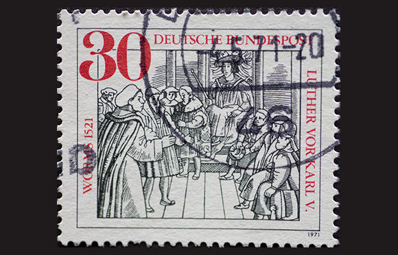 luther_briefmarke Bemühungen um Luther (Reformationsserie 15): Überredungskunst stößt an Grenzen