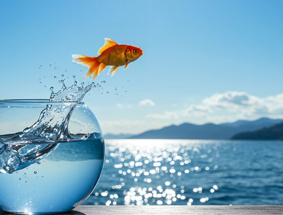 Goldfish Leaps from Bowl to Ocean: A Symbol of Freedom and Adventure