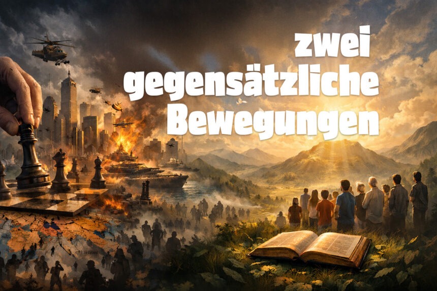 krieg-evangelium Zwei gegensätzliche Bewegungen